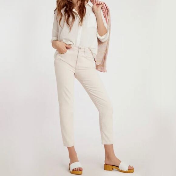 Anthropologie Pilcro & The Letterpress Pink High Rise Slim Straight Jeans 28 - Picture 1 of 12